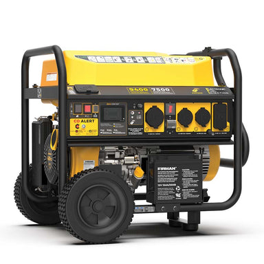 Firman P07505 Gasoline 9400W Generator Left Side and Front View