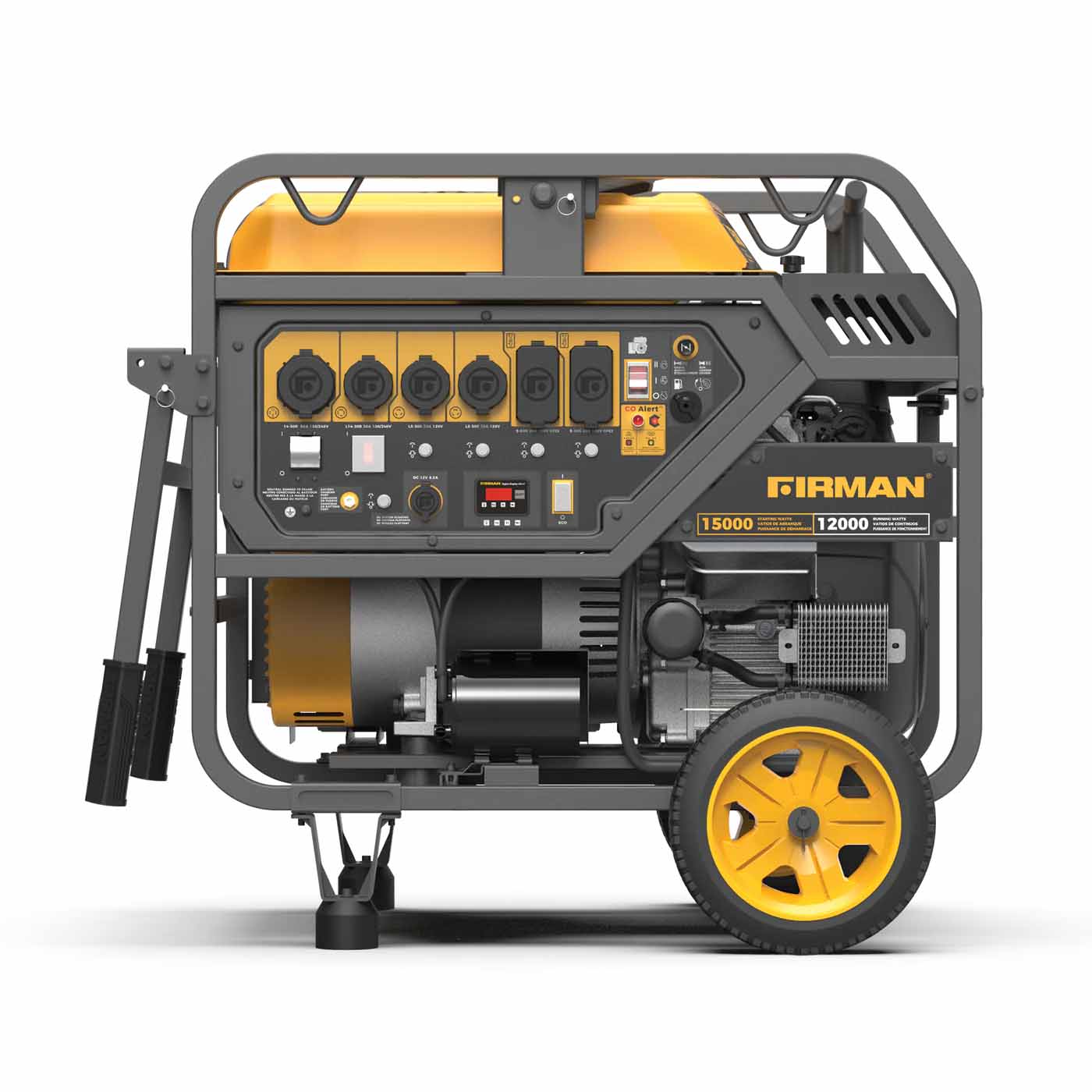 Firman P12002 15000W Gasoline Portable Generator Front View