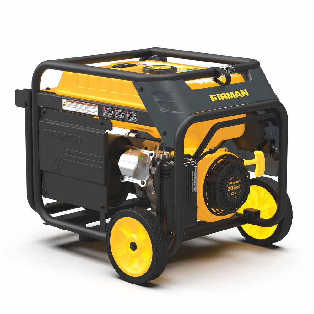 Firman H03654 Dual Fuel 4550W Generator Rear and Left View