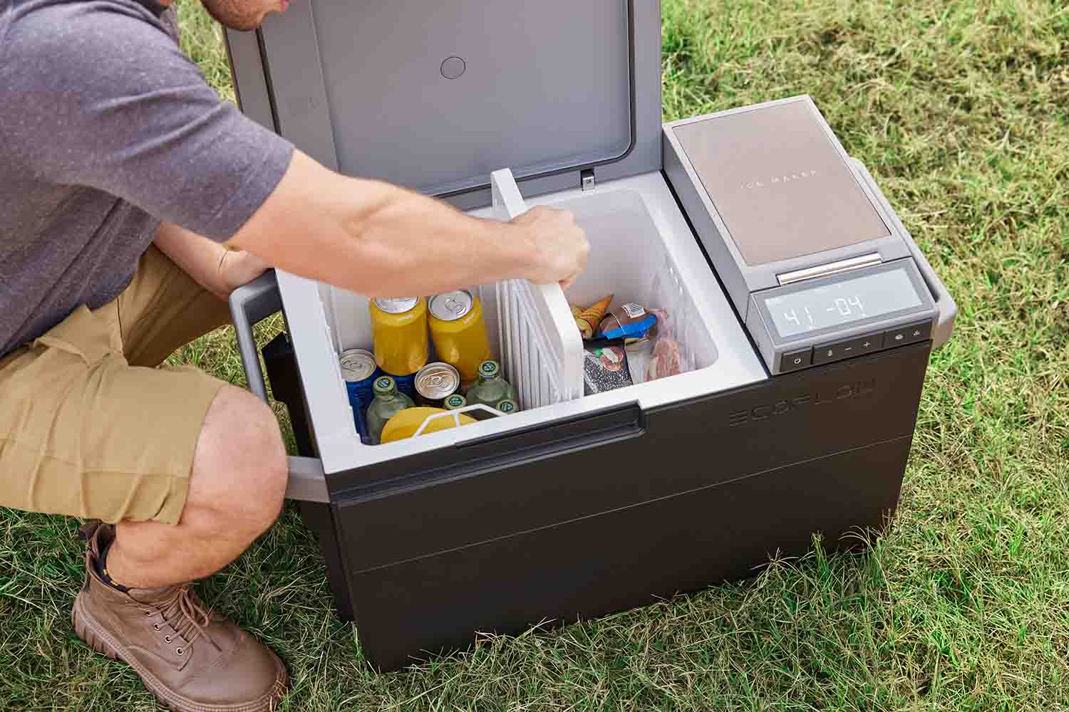 EcoFlow GLACIER Portable Refrigerator + Plug-In Extra Battery