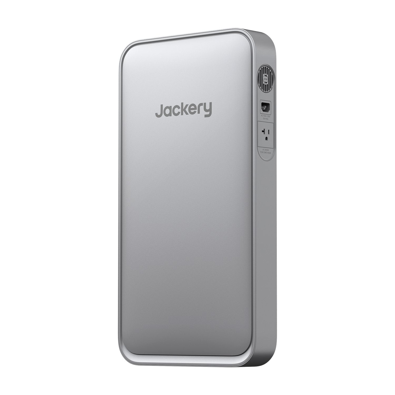 Jackery FridgeGuard right side with heat vent, AC input port and AC output outlet