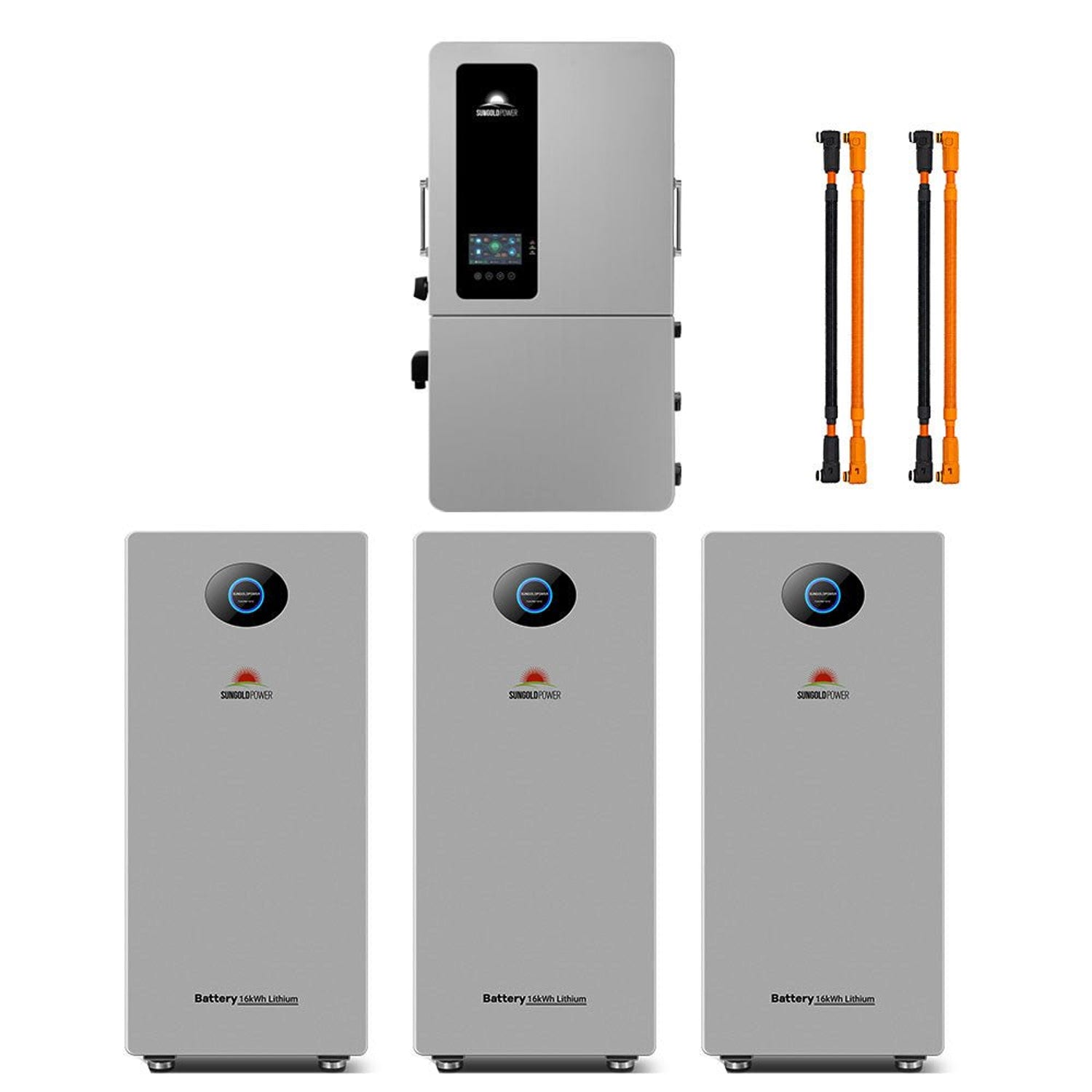 One SGS-12K18MAX hybrid inverter with three PowerMax 314 Outdoor batteries for 48.21kWh
