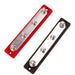Red and black 250A bus bars with four M8 studs on tin-plated copper bars
