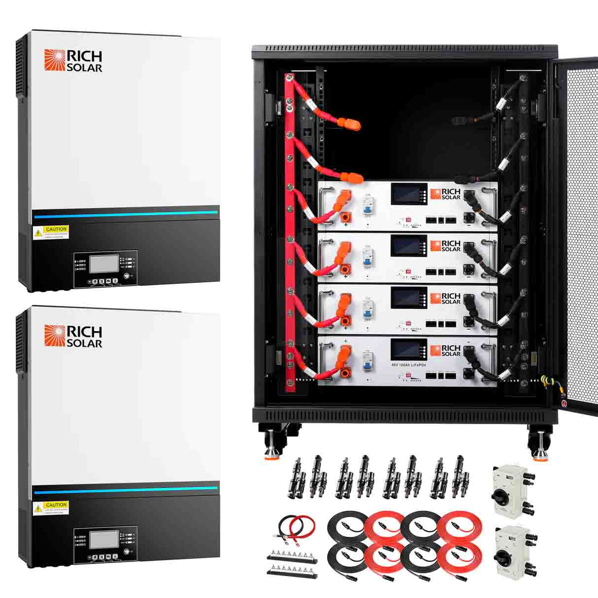 Rich Solar Complete Off-Grid Solar Kit | 13,000W 120/240V Output | 48V ...