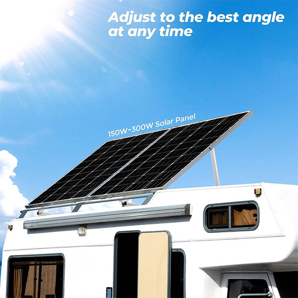 solar panel roof mounting aluminum rail with BougeRV 41 Inch Adjustable Solar Panel Tilt Mount Brackets 