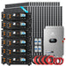 SunGold Power 24kW 48VDC Off-Grid Solar Kit with 31 x 590W panels, 12 CoreX 5 Pro batteries, two inverters and PV breakers