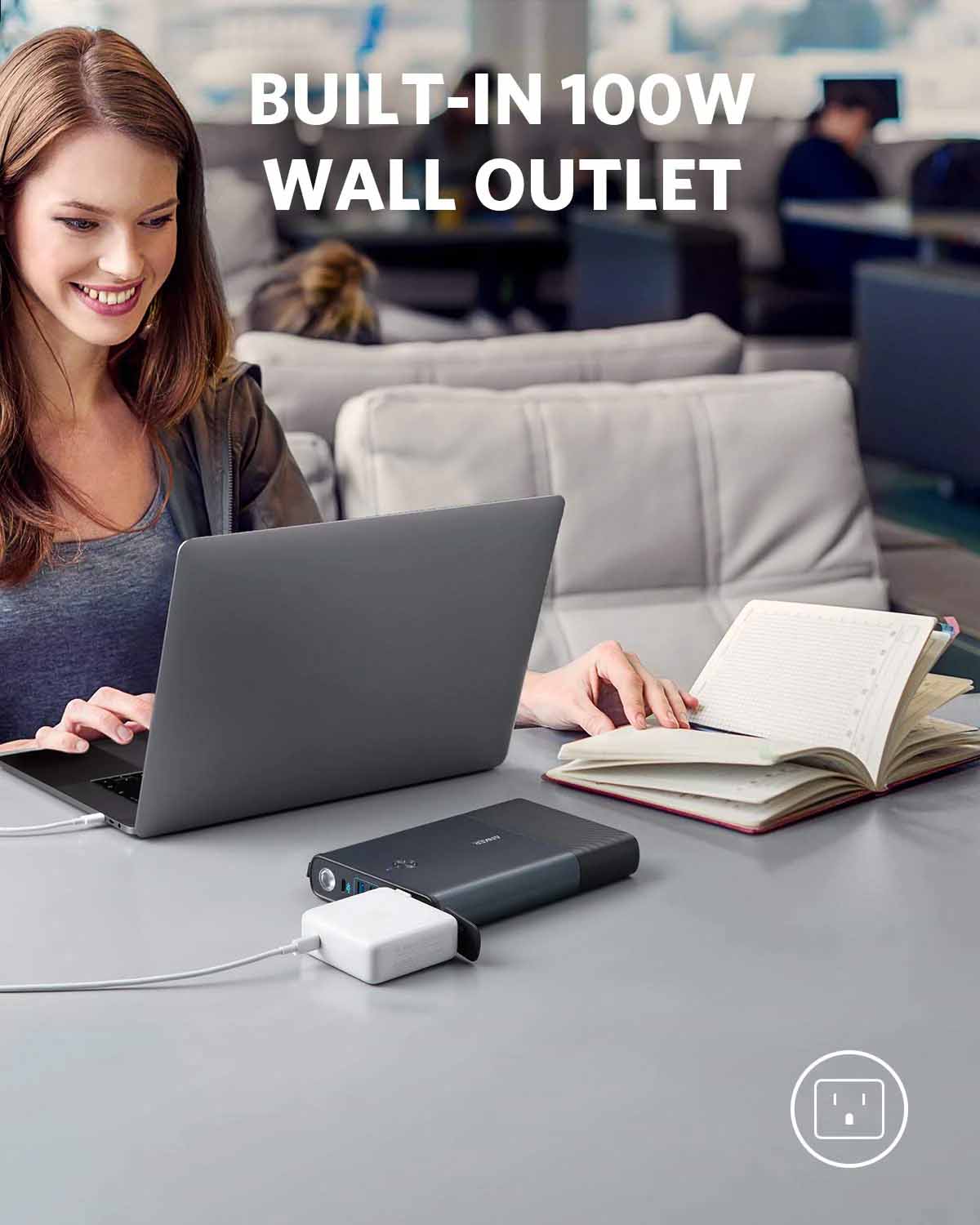 The The Anker 511 PowerHouse 90W Portable Charger Has a 100W Wall Outlet