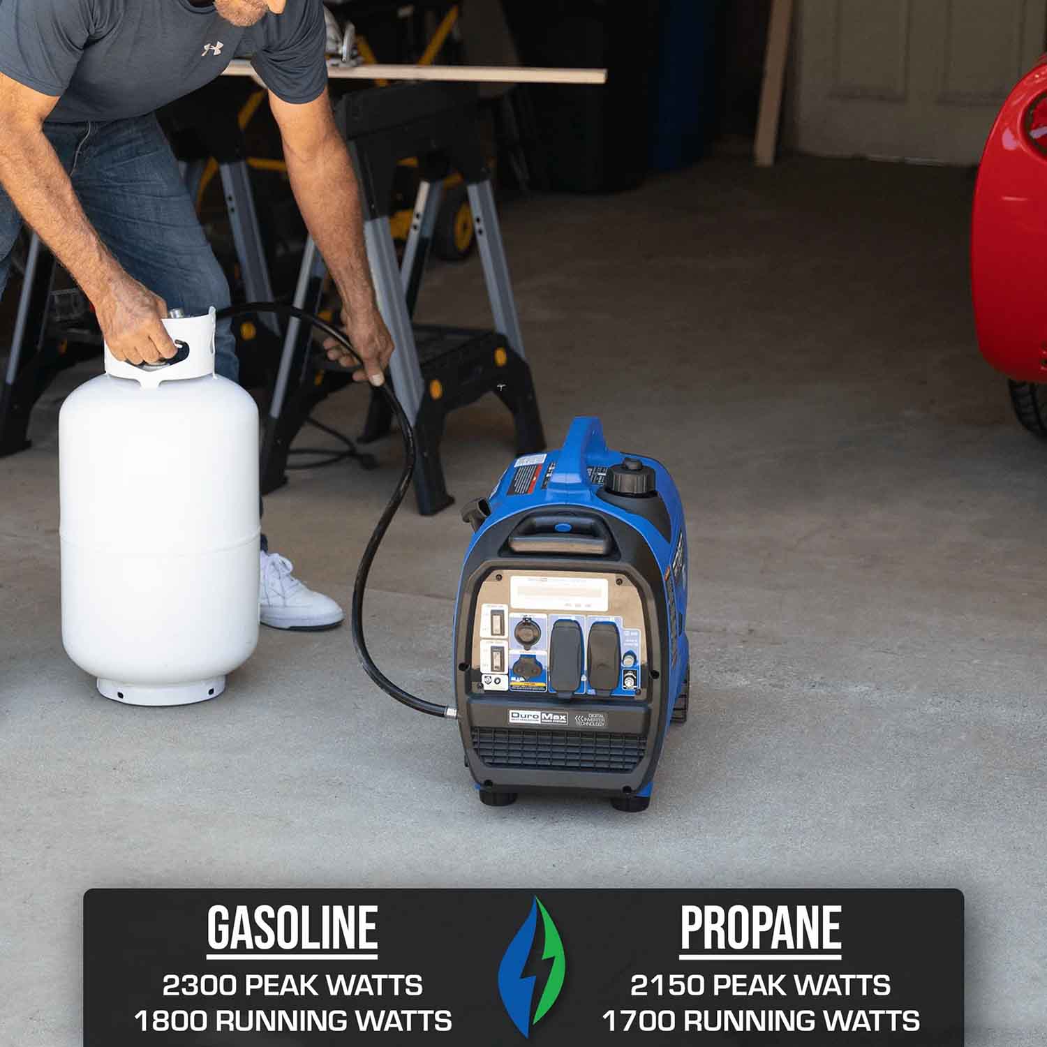 The DuroMax XP2300iH Generator Is Powered By Propane And Gasoline