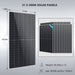 Thirty-one 590W solar panels with 89.69 x 44.65 x 1.38 inch dimensions and 69.45 lb panel weight
