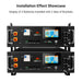 Two CoreX 5 Pro server rack batteries stacked with two sets of brackets