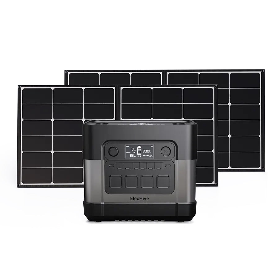 ZERO BREEZE ElecHive + 2 100W Solar Panels