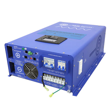 AIMS Power 10,000 Watt 48 Volt Pure Sine Inverter Charger With Connectors, Inputs and Outputs
