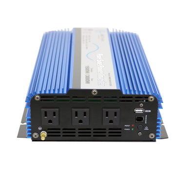 AIMS Power 1500W 12V Pure Sine Power Inverter Top & Side View