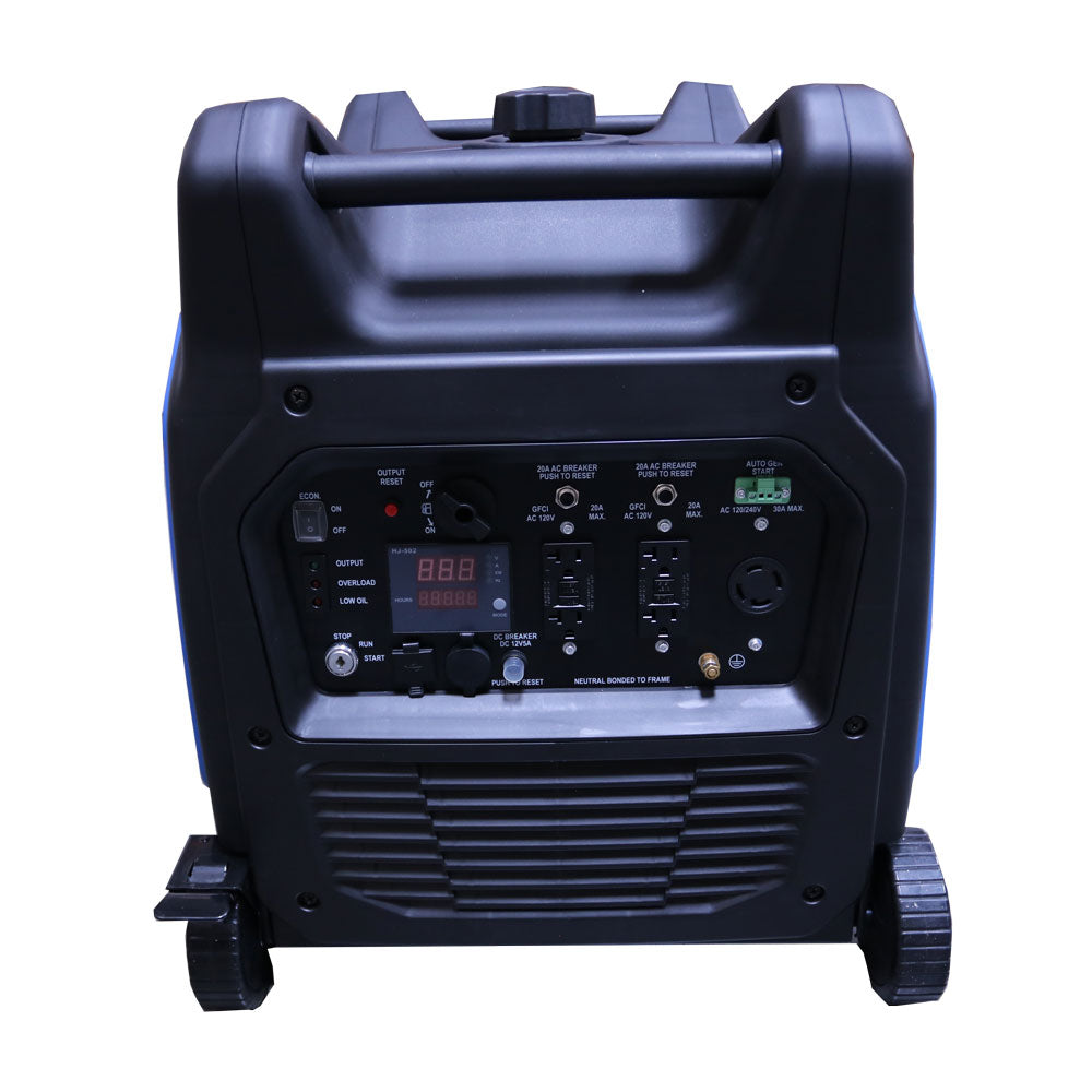 AIMS Power 6600 Watt Portable Gasoline Pure Sine Inverter Generator Rear View