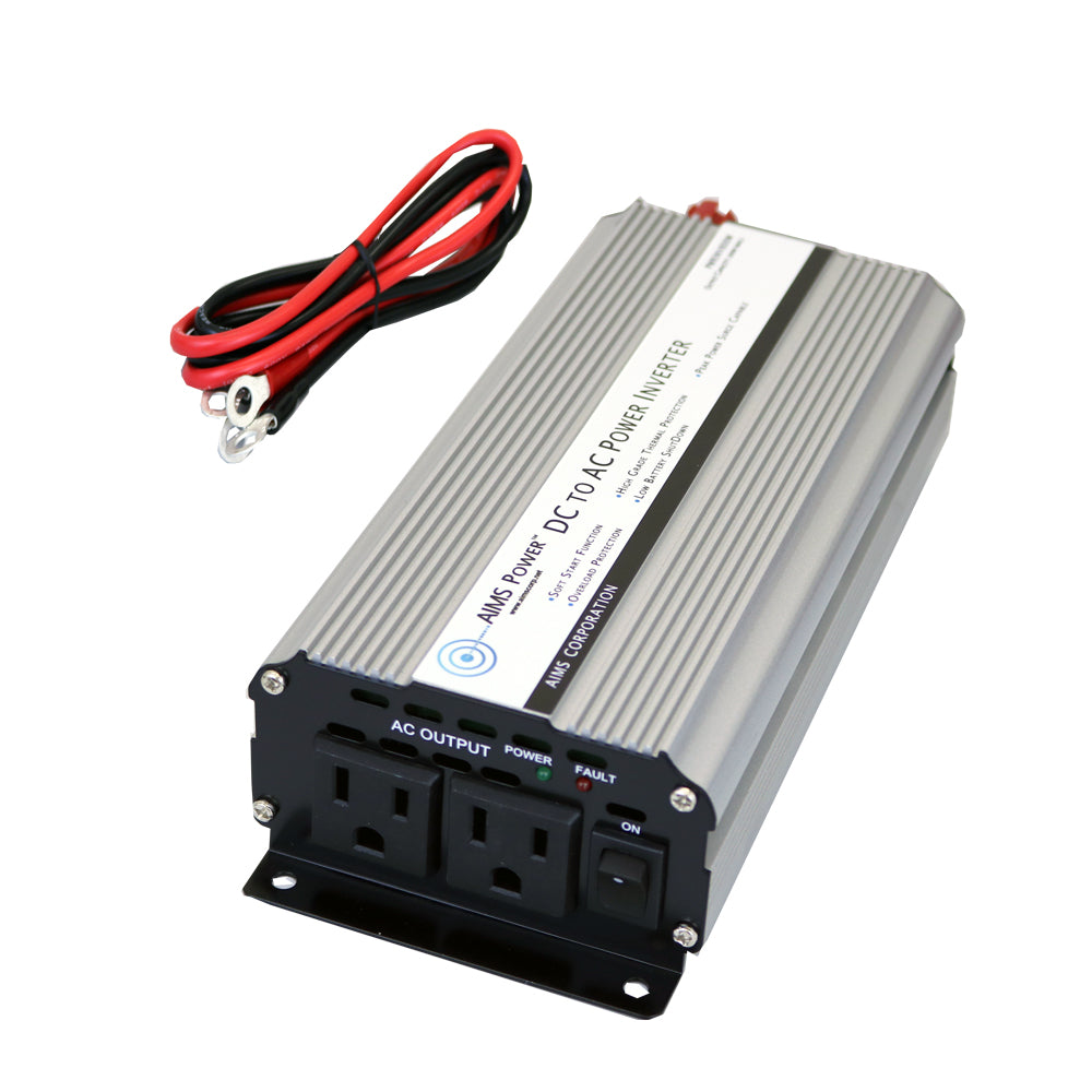 AIMS Power 800 Watt 12 Volt Modified Sine Power Inverter With Cables