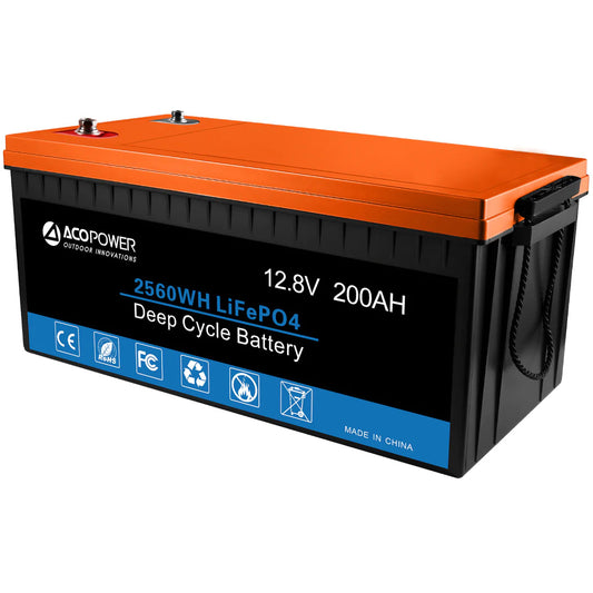 ACOPower 12 Volt 200Ah LiFePO4 Deep Cycle Lithium Battery
