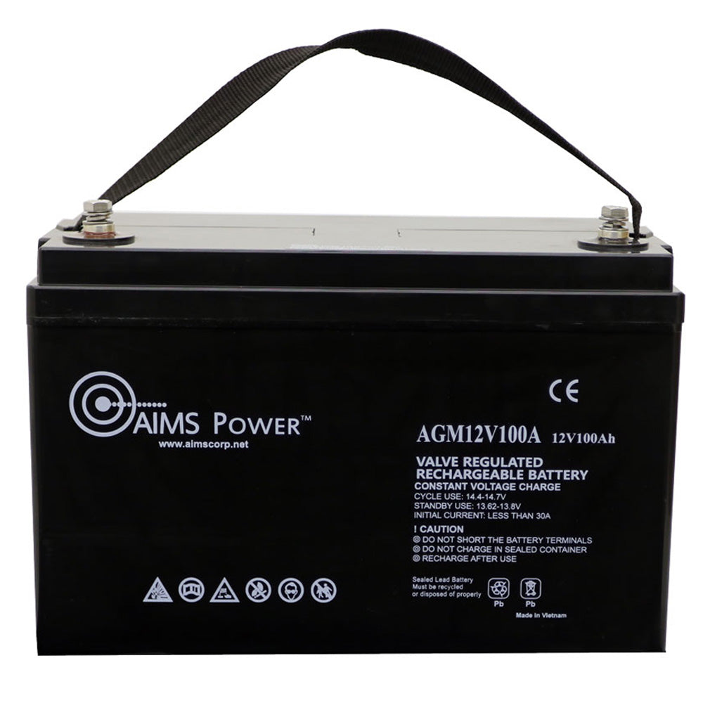 AIMS Power 12 Volts 100A AGM Deep-Cycle Heavy Duty Battery