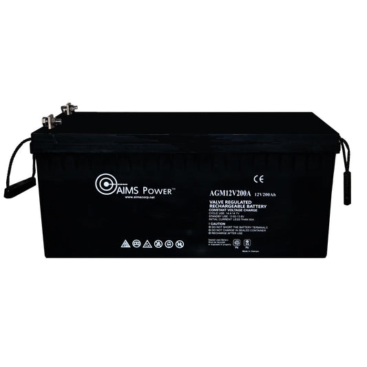 AIMS Power AGM Deep Cycle Heavy Duty Battery | 12 Volts | 200Ah