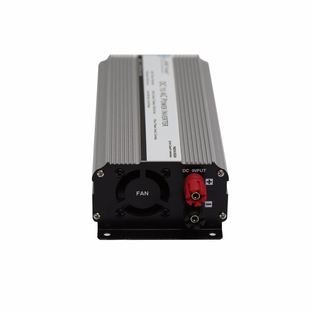 AIMS Power 800 Watts 12 Volts Modified Sine Power Inverter Top & Side View
