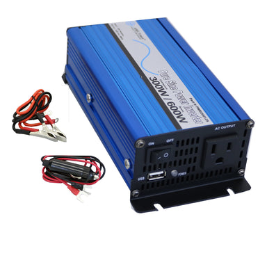 AIMS Power 300 Watt 24 Volt Pure Sine Power Inverter With Cables