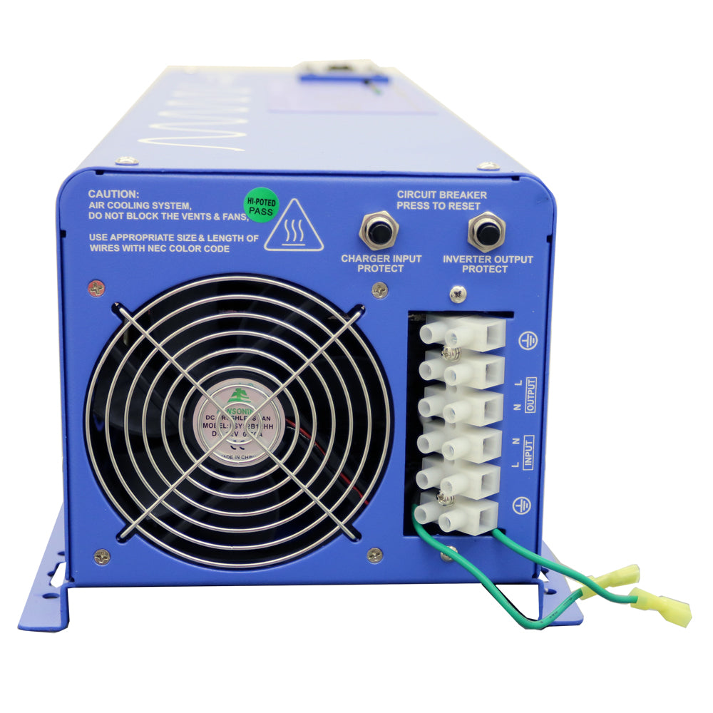 AIMS Power 4000 Watt 24 Volt Pure Sine Inverter Charger Input & Output Ports
