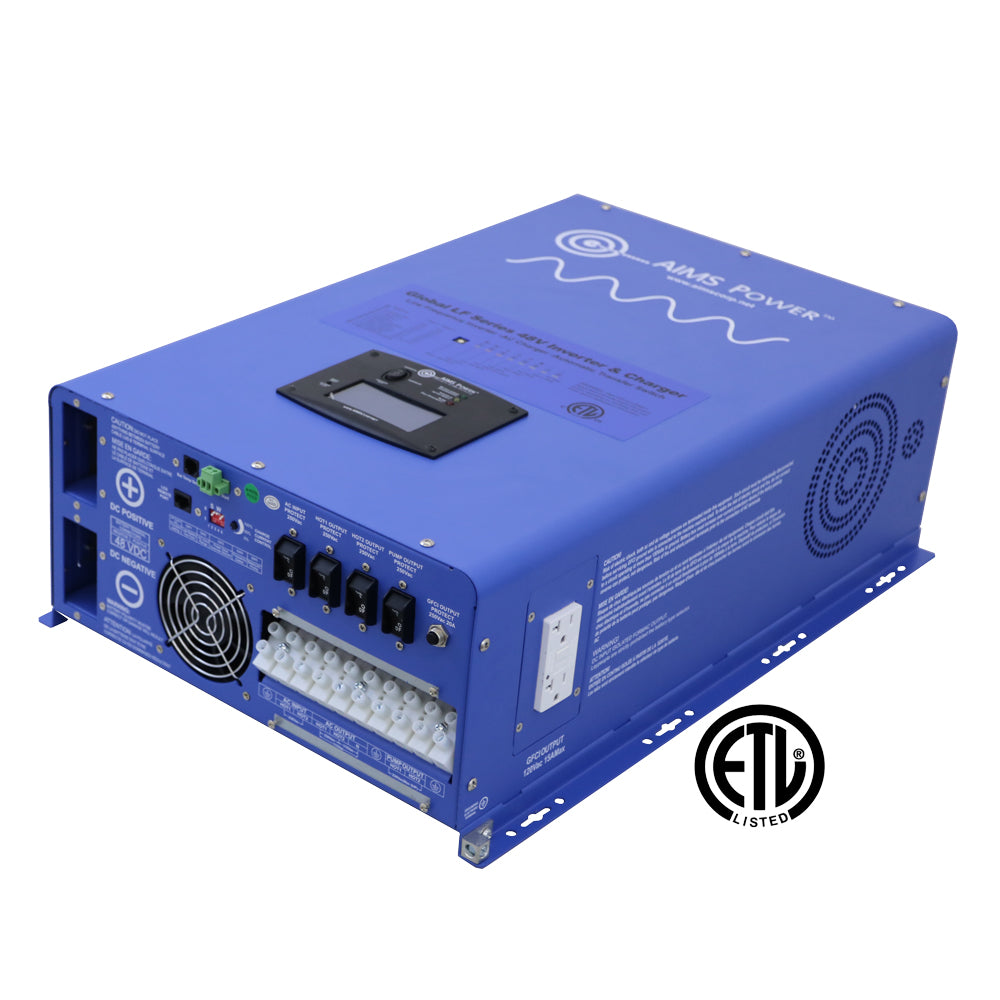 AIMS Power Pure Sine Inverter Charger | 8000 Watts | 48 Volts