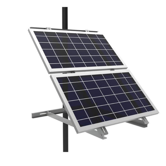 AIMS Power Adjustable Solar Side Pole Mount Bracket | Fits 2 Panels