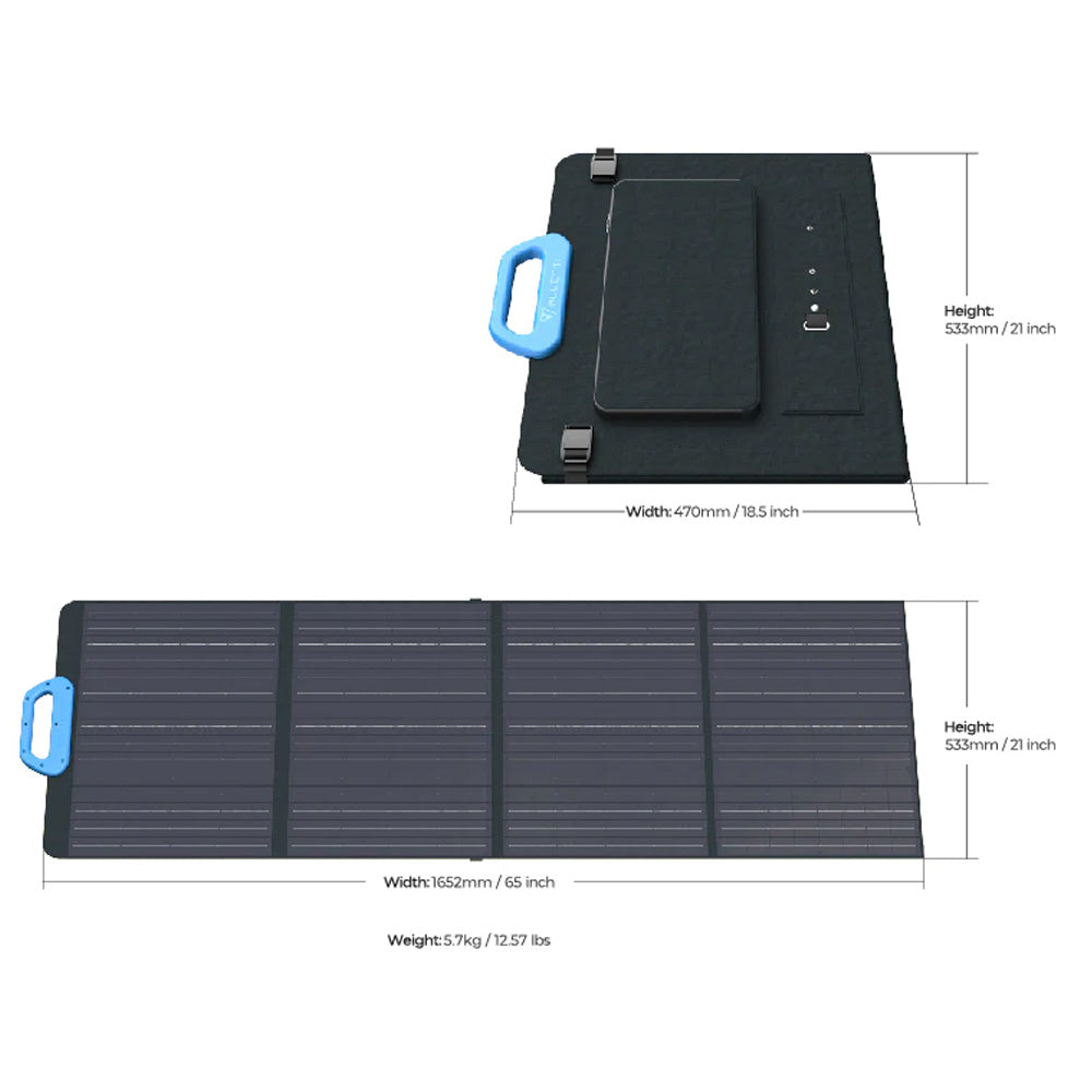 BLUETTI PV120 Foldable Solar Panel Dimensions