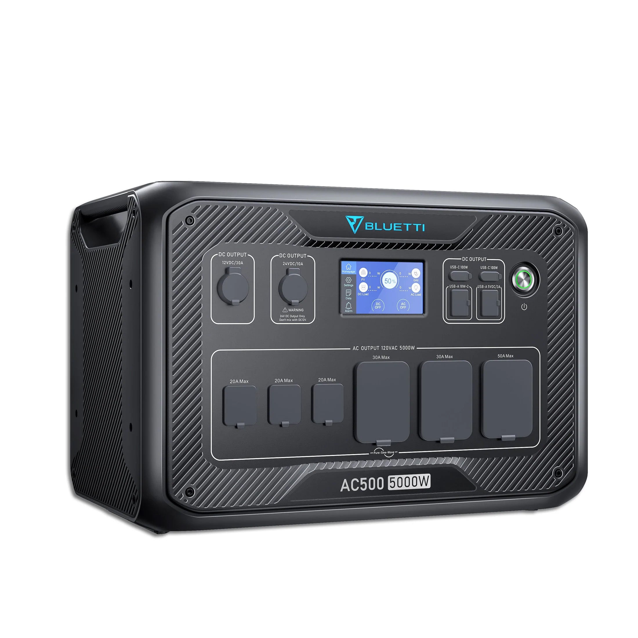 BLUETTI AC500 Left Side And Front View