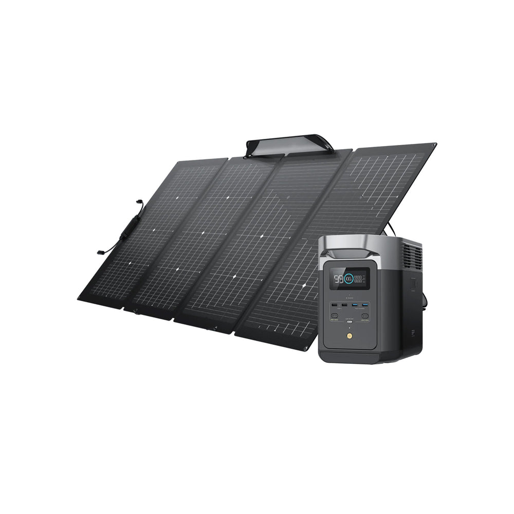 EcoFlow DELTA 2 + 220 Watt Bifacial Portable Solar Panel