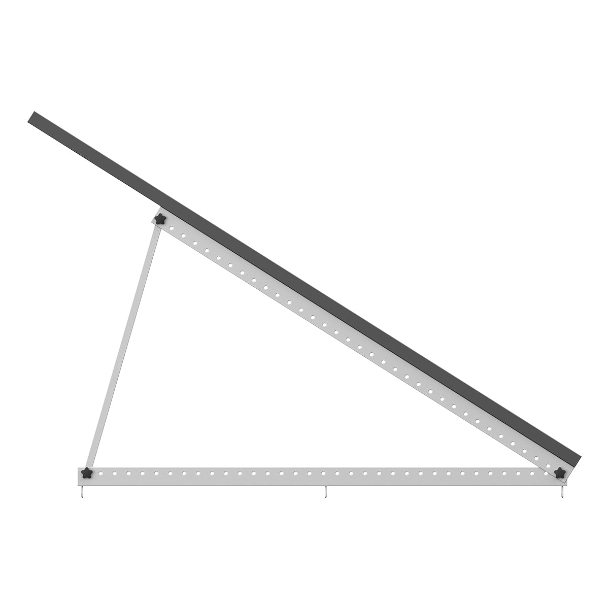 EcoFlow 400W Rigid Solar Panel Side View At A 45-Degree Angle