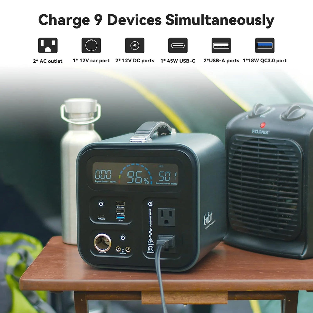 Gofort UA550 Portable Power Station Can Charge 9 Devices Simultaneously