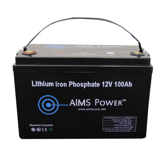 AIMS Power Lithium Iron Phosphate (LiFePO4) Battery | 12 Volts | 100Ah