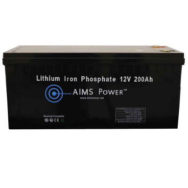 AIMS Power 12 Volt 200A Lithium Iron Phosphate Battery