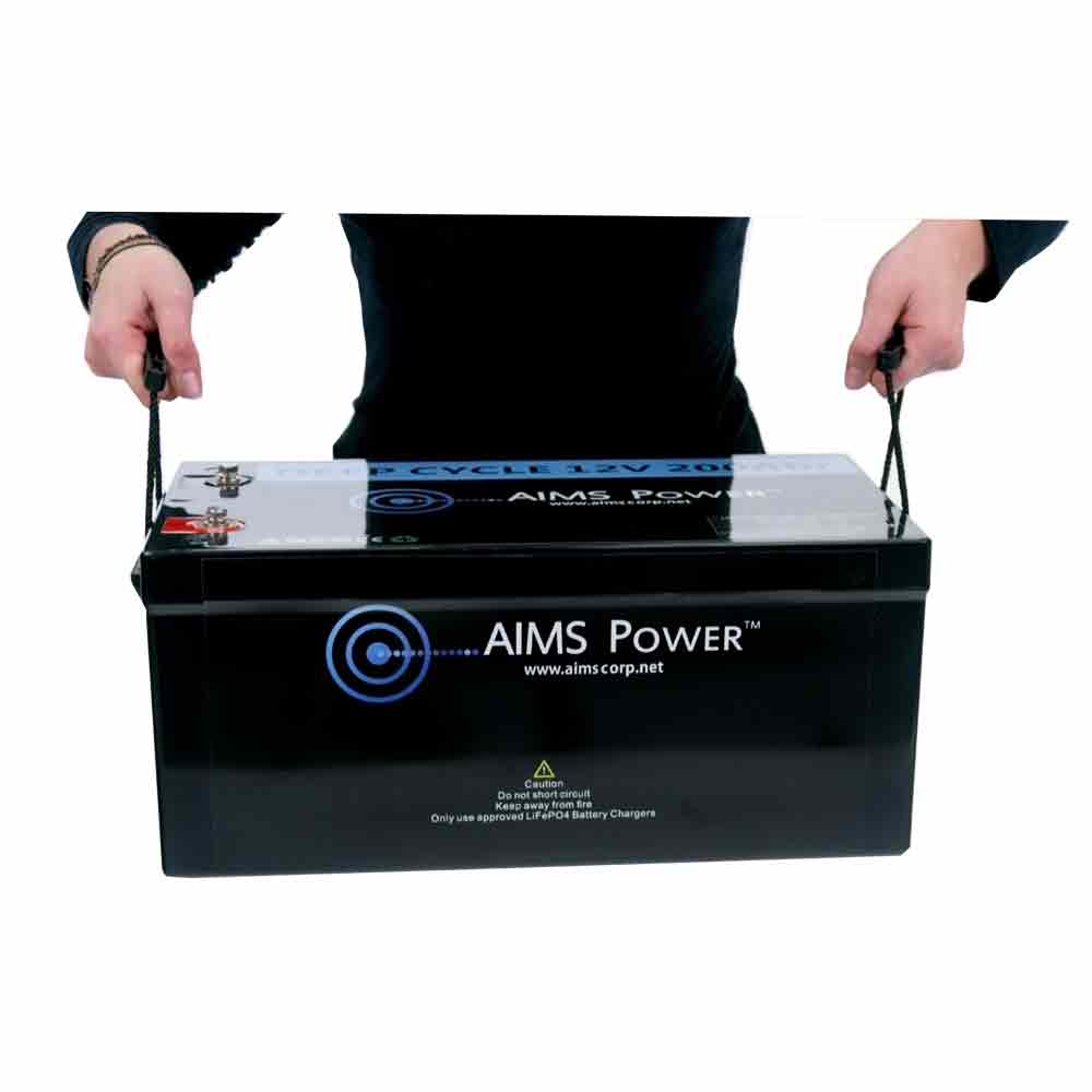 AIMS Power 12 Volt 200A Lithium Iron Phosphate Battery