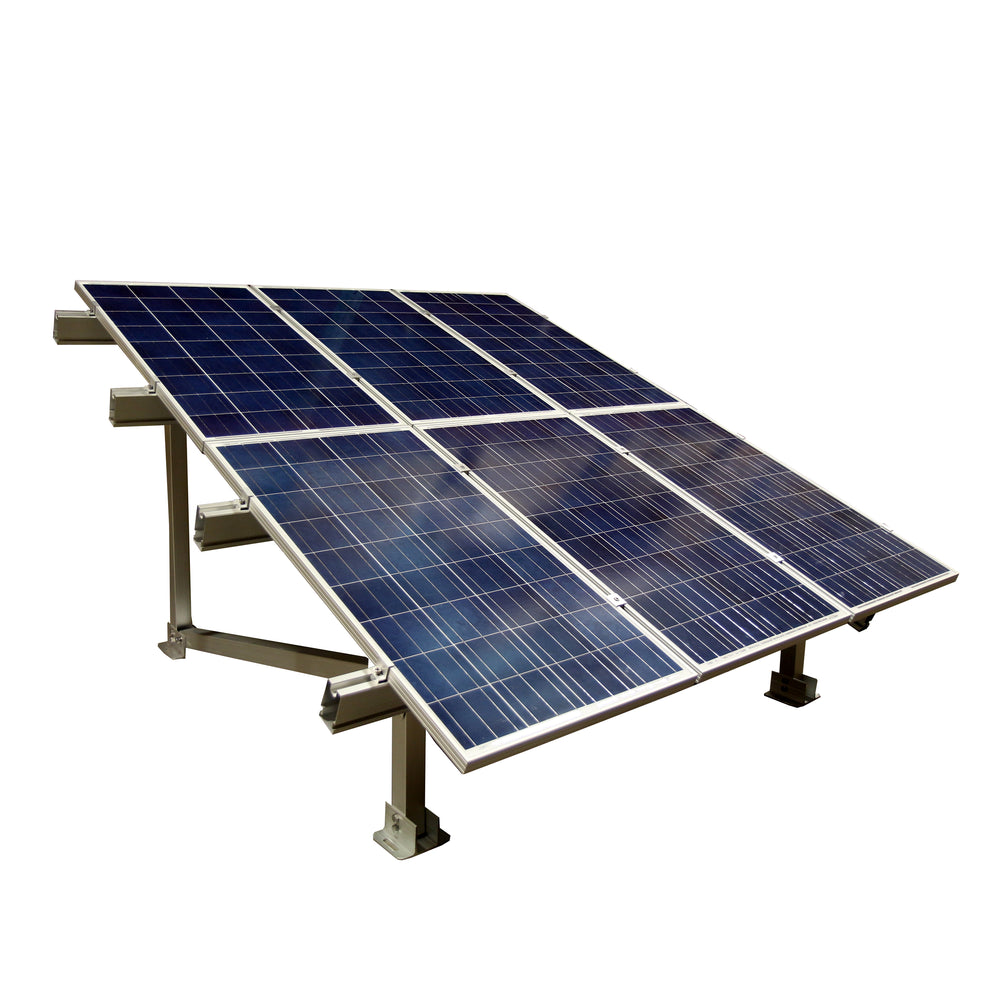 AIMS Power Solar Panel Rack Ground Mount | 120-170 Watt Panels | Fits 6 Panels | Panel Display