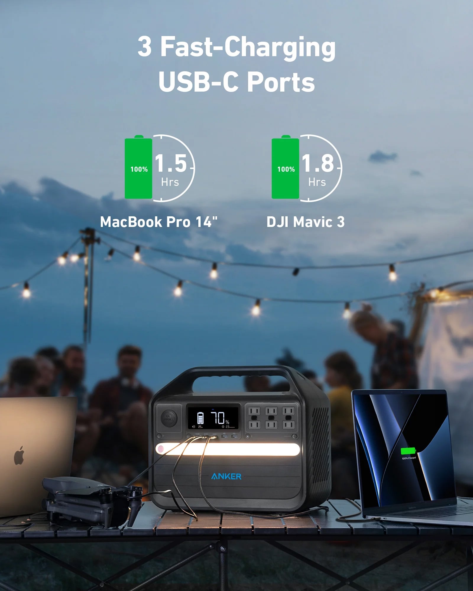 The PowerHouse 1024Wh Has 3 Fast-Charging USB-C Ports