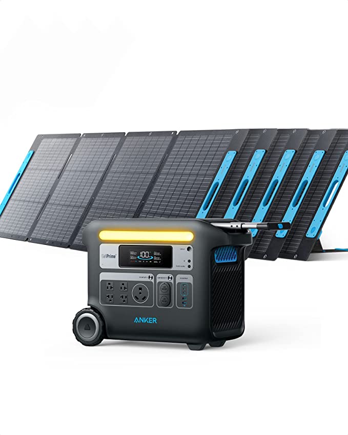 Anker Solar Generator 767 | PowerHouse 2048Wh + 5 200W Solar Panels