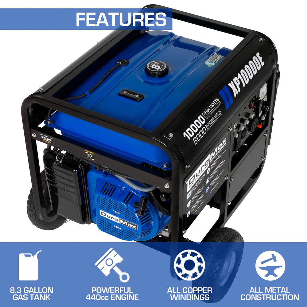 DuroMax XP10000E Gasoline Portable Generator Features