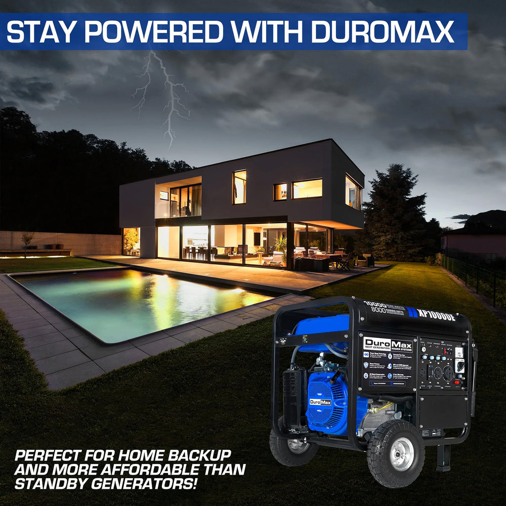DuroMax XP10000E Gasoline Portable Generator For Home Backup Power