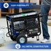 DuroMax XP10000EH Dual Fuel Portable Generator - Easy Portability - All Metal Construction