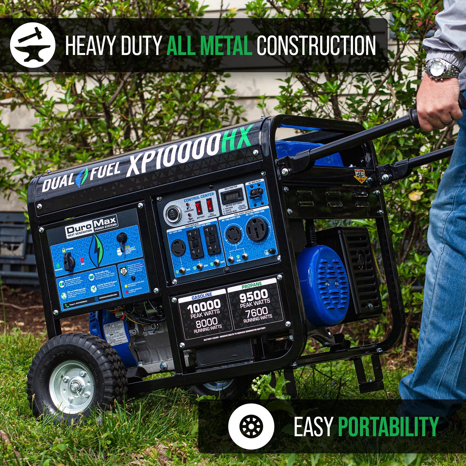 DuroMax XP10000HX Generator Has a Heavy Duty All-Metal Construction