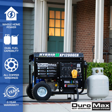 DuroMax XP12000EH Dual Fuel Portable Generator Features