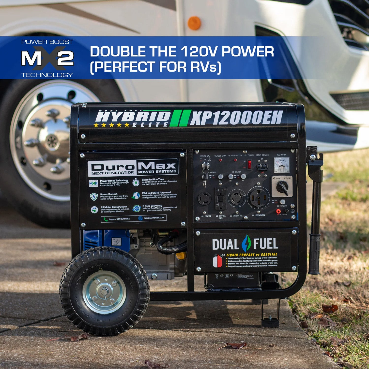 Power Boost M2 Technology Doubles The 120V Power Making It Perfect For RVs