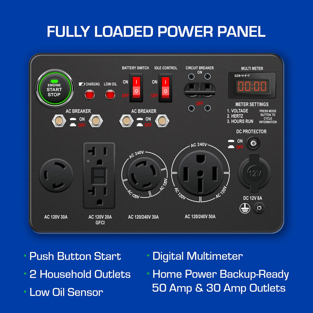 duromax generator battery DuroMax 13,000 Watt Dual Fuel Portable Generator