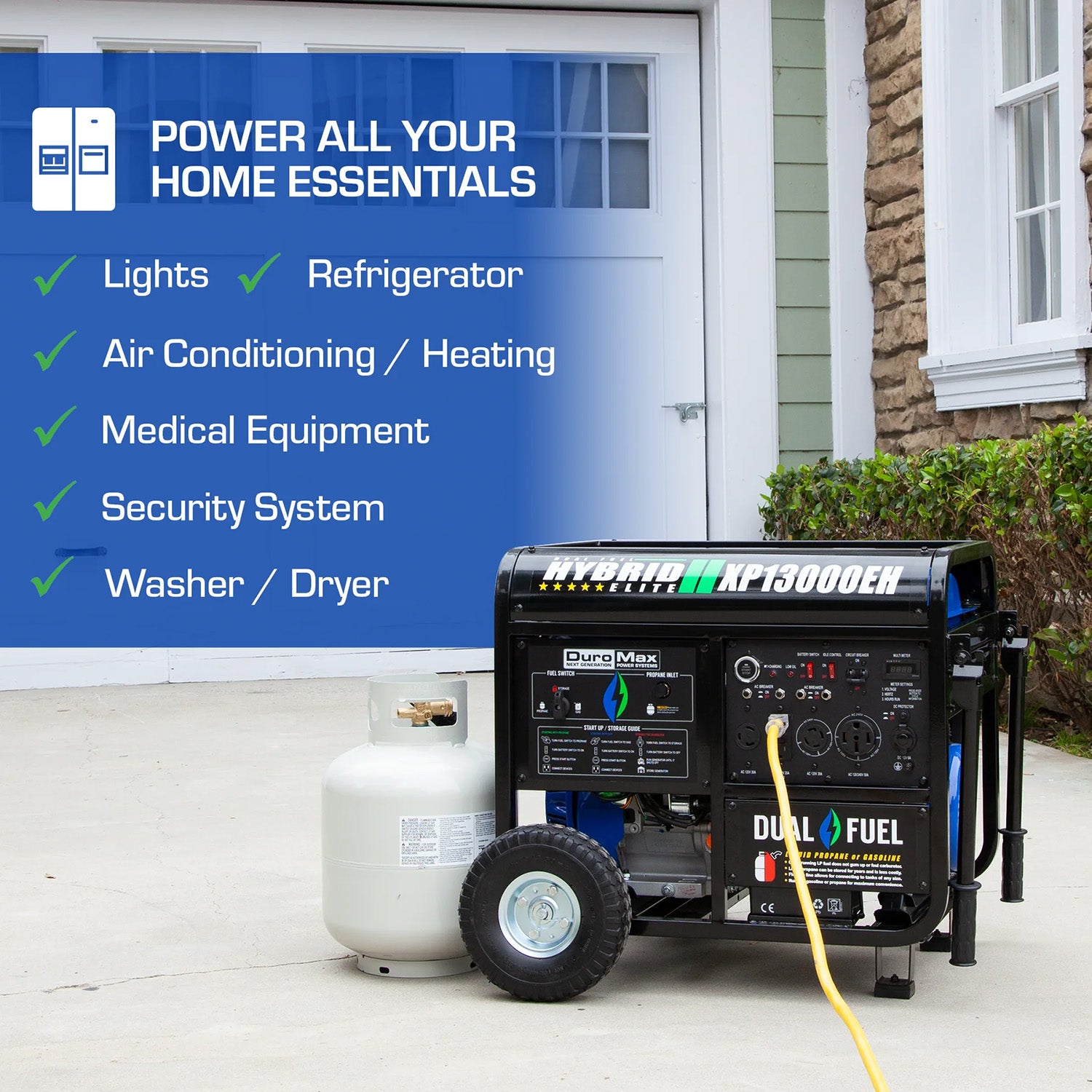 DuroMax XP13000EH Dual Fuel Portable Generator Can Power All of Your Essentials