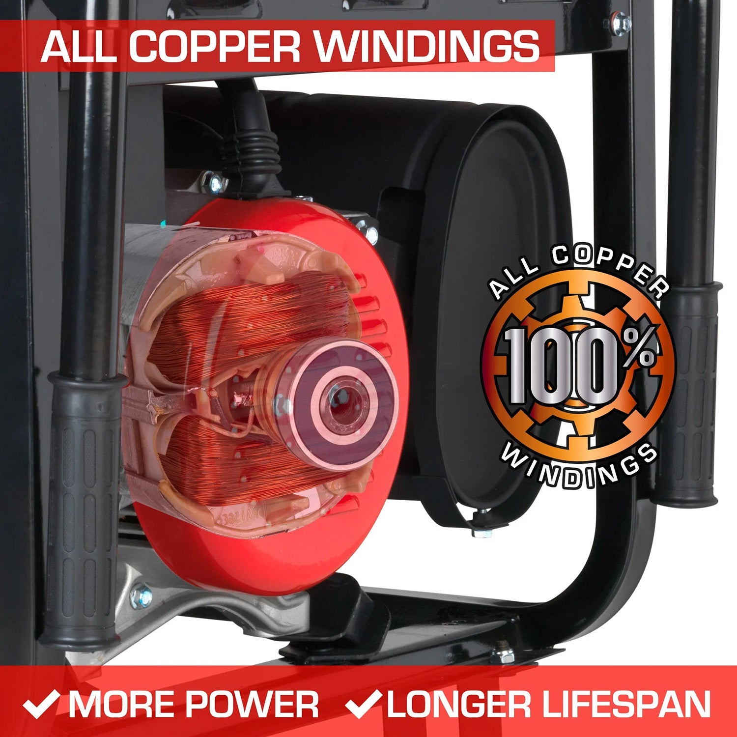 DuroStar DS10000E Gasoline Portable Generator Has All Copper Windings