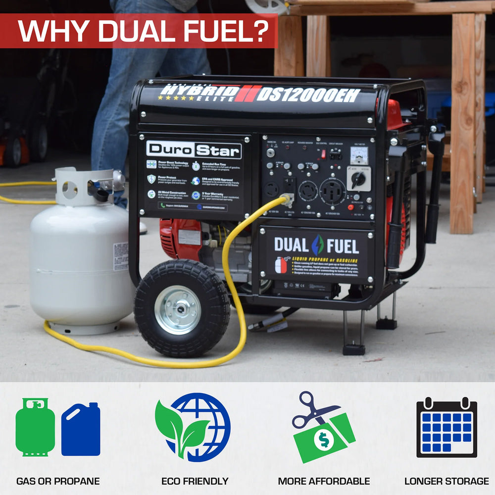 DuroStar DS12000EH 12,000 Watt Dual Fuel Portable Generator - Why Dual Fuel?