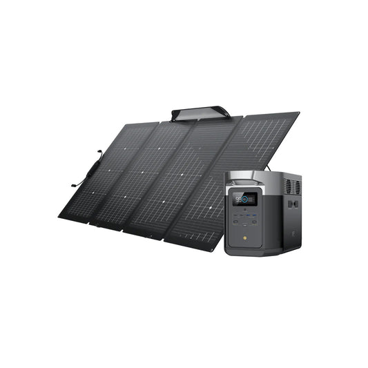 EcoFlow DELTA Max 2000 + 220 Watt Bifacial Portable Solar Panel x 1