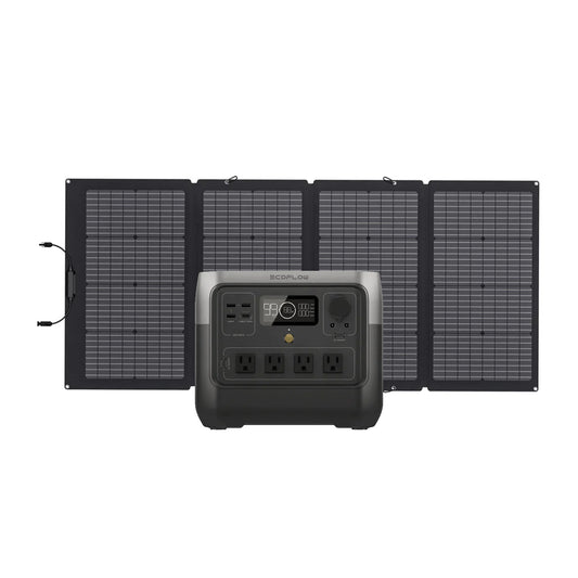 EcoFlow RIVER 2 Pro + 220 Watt Bifacial Portable Solar Panel